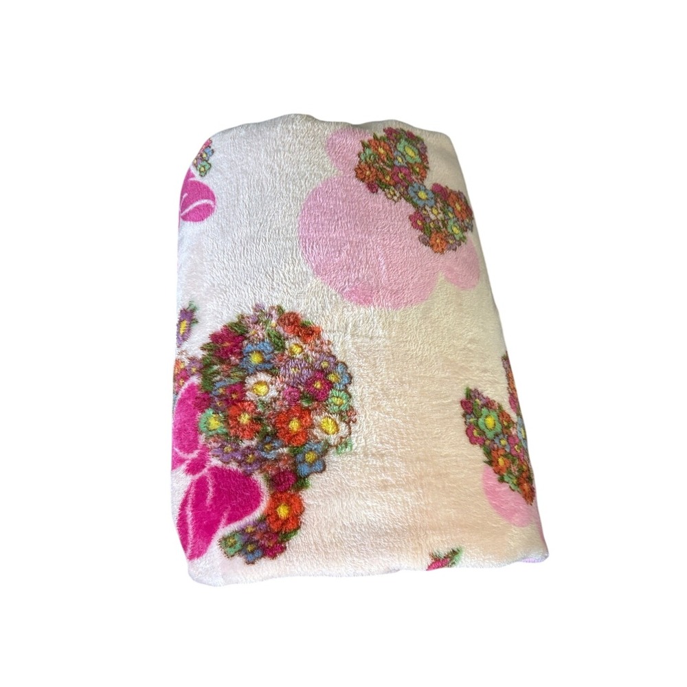 The Big One Disney Minnie Mouse Flowers Spring Throw Blanket Oversized GIFT NEW